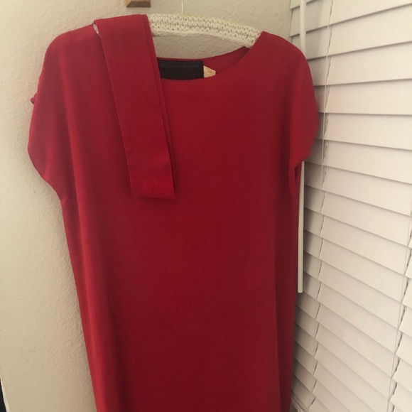 Robert Bernard Pure China Silk Dress w/ Tie - Picture 2 of 4